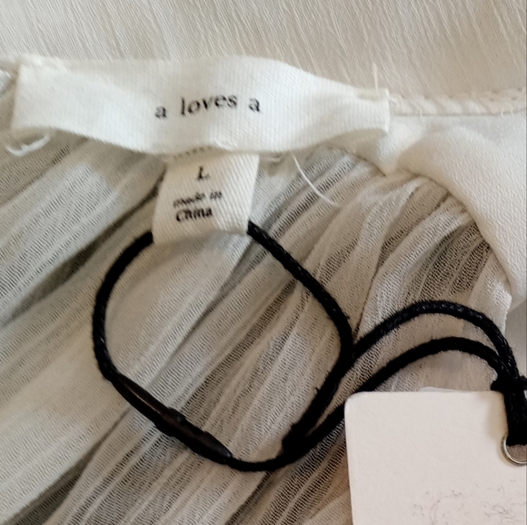 A Loves A Chiffon Feather Trim Ruched Mock Neck Long Sleeve Fit and Flare Dress - Picture 11 of 12